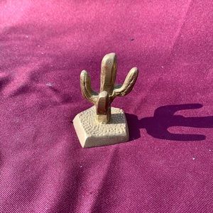 Decorative brass cactus
